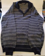 Brandini Sweater Polo Men's XL 100 Merino Wool Made in Italy Preppy Luxury