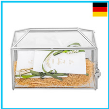Silber Hochzeitskarten-Box Glas 32x15x23cm Sc...