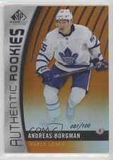 2017 SP Game Used Authentic Rookies Orange Rainbow /100 Andreas Borgman #118 5vt