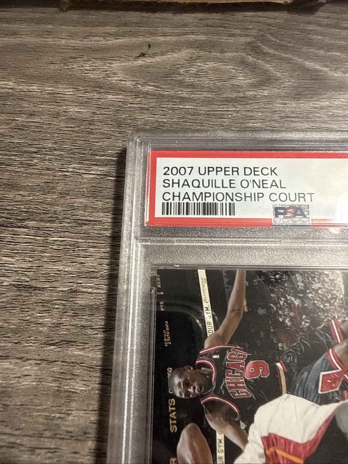 2007-08 Upper Deck Championship Court Shaquille O'Neal PSA 10 #155 *Damaged Slab view 3