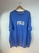Polo Ralph Lauren 4XB Mens Blue Short Sleeve Logo Cotton T-Shirt Big Tall