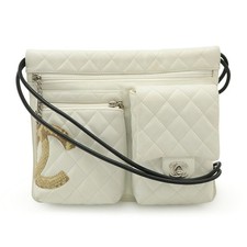 Chanel Cambon Line Shoulder Bag Women White One Size