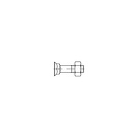 Din 608 Senkkopfschraube M16X40 Stahl 8.8 Blank M. Nase U. Mutter 50 Stk