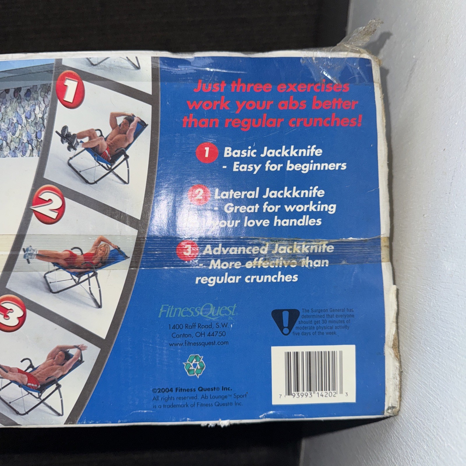 New Ab Lounge Sport Abdominal Core Exerciser Fitness Quest Back Decompression