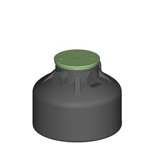 Abwasser Sammelgrube Fäkalientank Abwassertank WASTE 500 L mit Deckel begehbar
