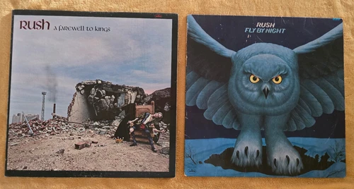 VG+ NM- RUSH LP Lot / 1st 1981 Fly By Night / 1983 RE Farewell to Kings OIS