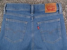 Levis 724 High Rise Straight Jeans Womens 28 Blue Stretch Denim Mid Wash 28x25