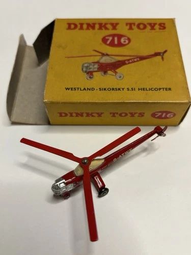 Vintage Diecast Dinky Toys #716 Westland Sikorsky S51 Helicopter Boxed VGC