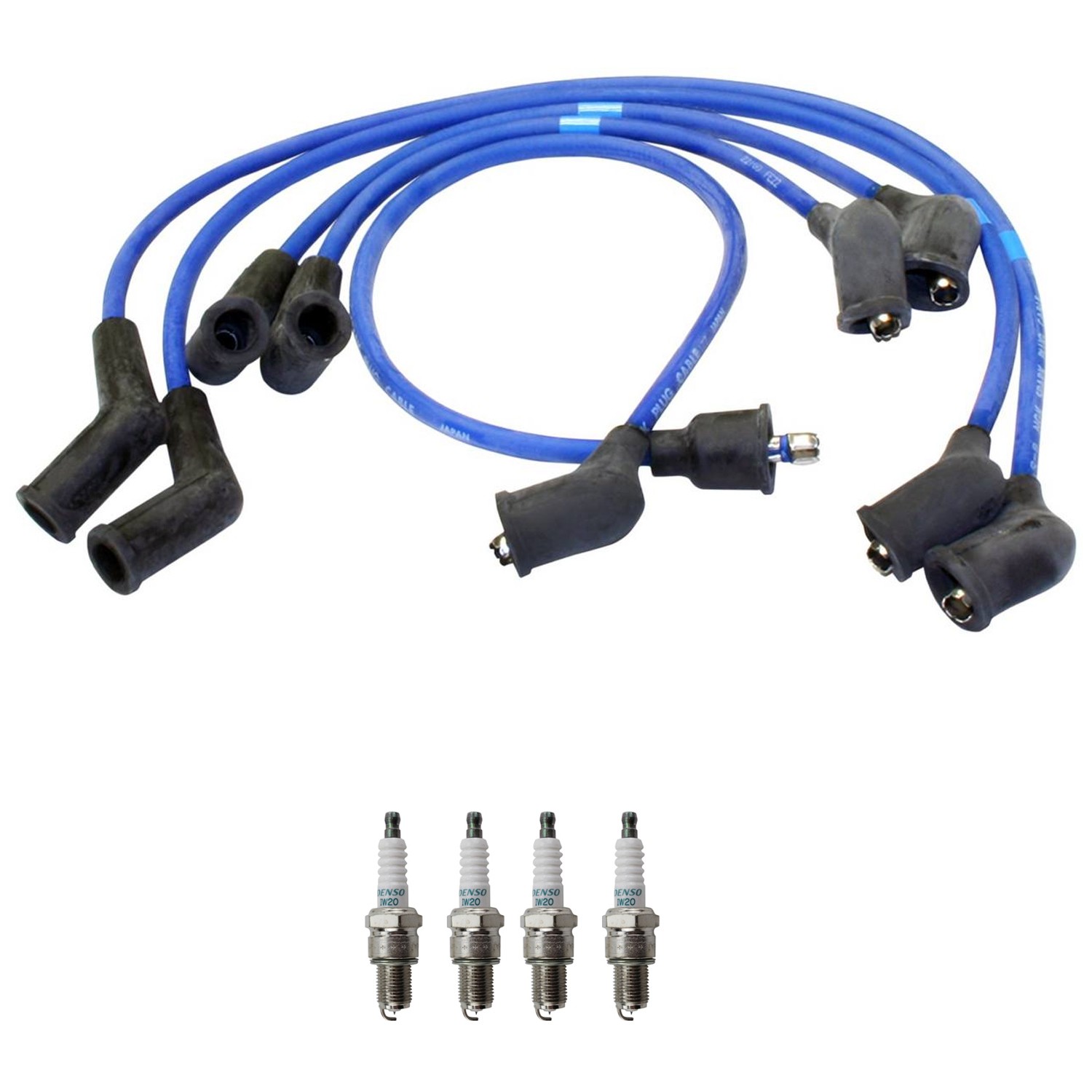 NGK Wire Set  Denso 4 Iridium Power Spark Plugs Kit for Brat GL Standard 1.8 H4