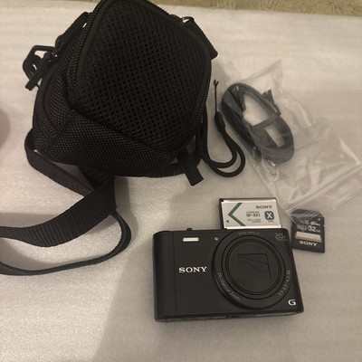 Sony Cyber Shot DSC WX300 18.2MP Wi Fi Digital Camera With Extras Mint Condition