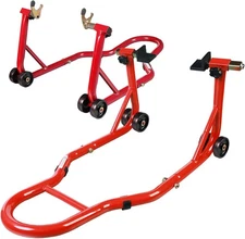 Motorcycle Stand Lift, Universal Paddock Lift Stand, 1100lbs Front Rear Combo St