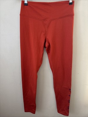 VS PINK Women s M Rust Orange Fleece Lined Cozy Leggings High Rise