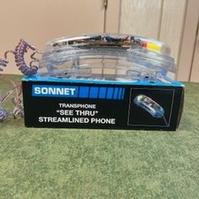Sonnet Transphone See Thru Streamlined Corded Phone Vintage Retro 1980s 1990s