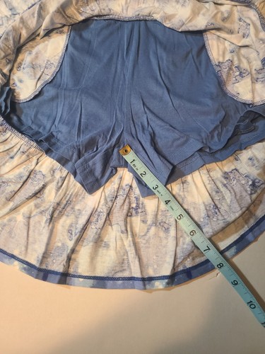 Lands' End Blue Floral Girls Tiered/Pleated Skort XL 14-16 NWOT Side Pockets - Picture 9 of 12