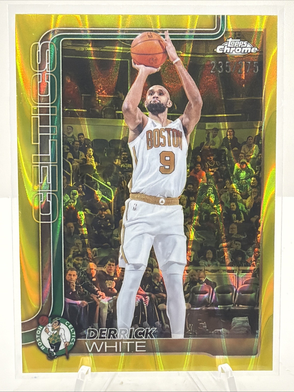 2025-26 Topps Chrome - Derrick White #71 Yellow RayWave Refractor /275 CELTICS