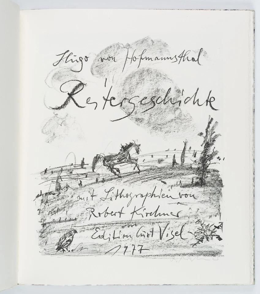 R. KIRCHNER (1940-2009), Hofmannsthal: Reitergeschichte, 1977, Lith. Expression - Bild 2 von 4
