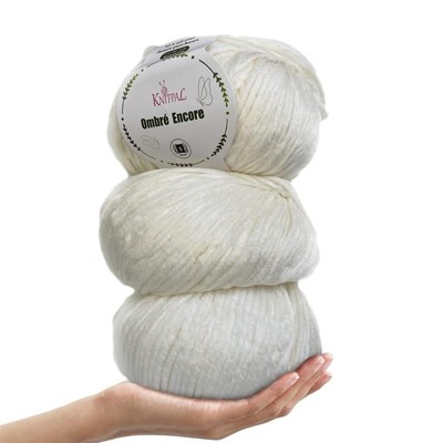 Ombré-Encore Chunky Ombre Yarn for Crocheting, 3 Balls, 507Yds/420G, Free Pat...