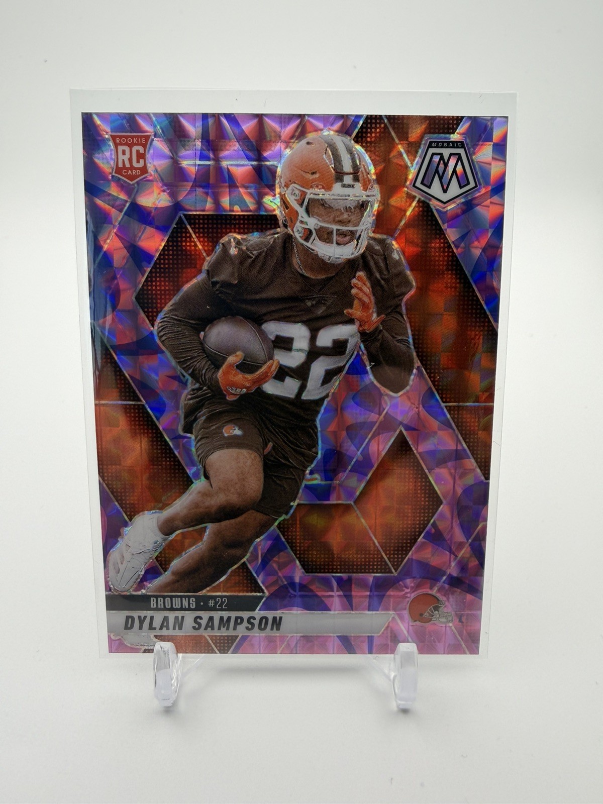 Dylan Sampson Purple Rookie 2025 Mosaic - #355 Reactive Purple Prizm Browns