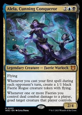 1x Alela, Cunning Conqueror *FOIL* - NM - Commander: WOE - SPARROW MAGIC mtg