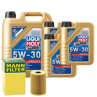 Motoröl 5W30 LIQUI MOLY Longlife Iii 8L +MANN Ölfilter