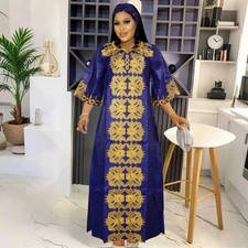 Embroidered African Party Dress   Elegant Traditional Style W250175