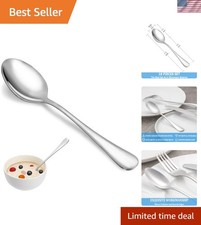 Dinner Spoon Set,16 Pcs 7.3" Tablespoons, Food Grade Stainless Steel Spoons,D...