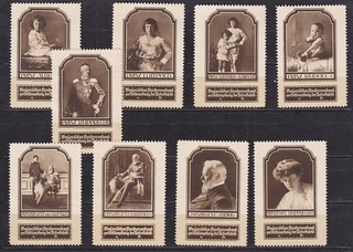 Bayern. Lot Vignetten Königshaus Witelsbacher Spende Tuberkulose ca. 1910