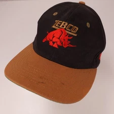 Zebco Hat Men's Adjustable Black Brown World's Toughest SpinCast Reel