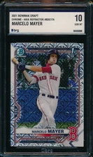BRG 10 MARCELO MAYER 2021 Bowman Chrome Draft ASIA MOJO REFRACTOR RC GEM MINT