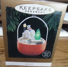 Vintage Hallmark Keepsake Ornament Jumping for joy light & motion magic IOB