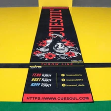 CUESOUL Heavy Duty Darts Mat Includes Both Official Dart Throwline-Snake