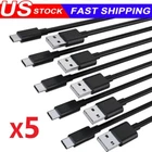 5Pack USB-C to USB-A Cable Fast Charge Type C Charging Cord Rapid Sync Charger