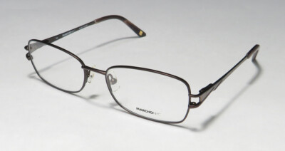 MARCHON NYC EAST SIDE ELIZABETH 210 BROWN LIGHT SLIM DESIGNER MODERN EYEGLASSES
