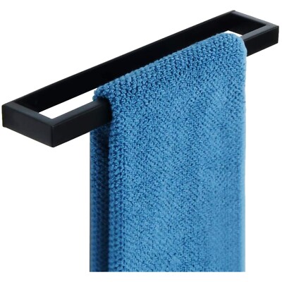 No-Drill Black Towel Rail for Bathroom & Kitchen