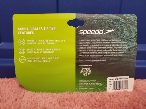 Speedo Schwimmbrille Scuba Giggles Tie Dye Kinder Schwimmbrille Alter 3-8 Neu mit Etikett - Bild 3 von 3
