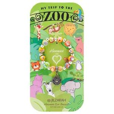 NEW JILZARAH Clay Beaded ZOO TRIP Tiger Bear Elephant Lion Charm Kids Bracelet