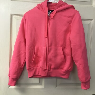 New Women’s HanTon Coral Fleece Zip Hooded Jacket With Pockets Size ...