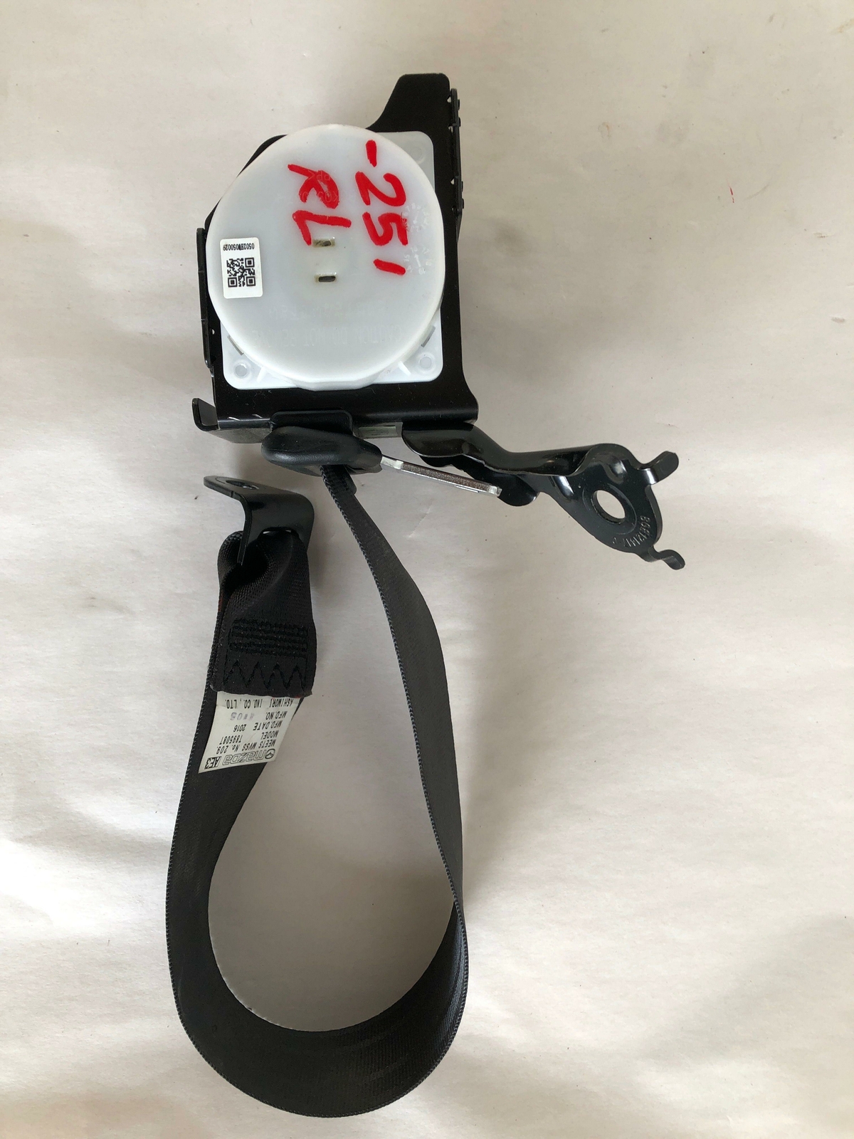 2017 MAZDA 3 Rear Seat Belt Safety Seatbelt Retractor Driver Left