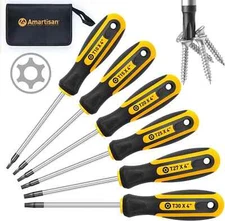 6 Piece Security Tamper Proof Torx Screwdriver Set T10 T15 T20 T25 T27 T30