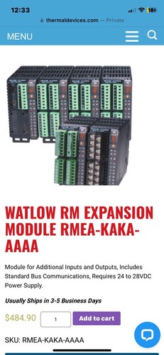 WATLOW RM EXPANSION MODULE RMEA-KAKA-AAAA Lightly Used Tested Warrantied - Picture 16 of 16