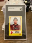 1985-86 Paolo Maldini Milan Rookie Card Panini Calciatori grade SGC 5 #154