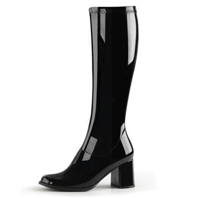 Funtasma Kostüm-Stiefel Gogo-300 Lack schwarz für Karneval Halloween Fasching