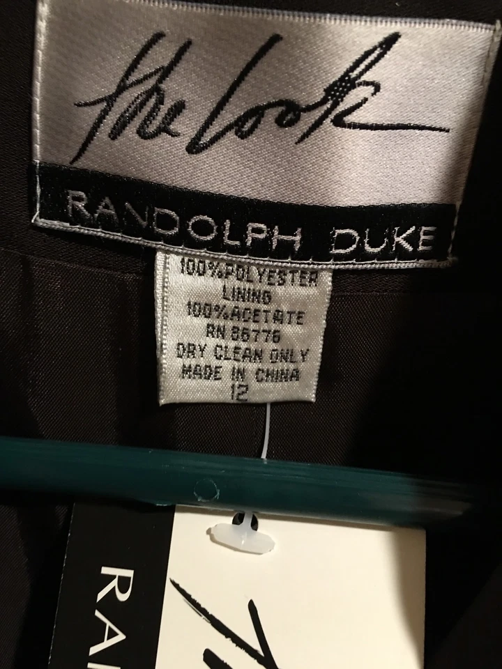 CHAQUETA BLAZER ABRIGO RANDOLPH DUKE THE LOOK MEZCLA LANA MARRÓN TALLA 12 Elegante Reducido Foto 3 de 4