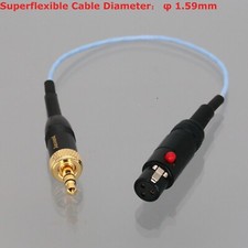 Bodypack Microphone Mini XLR 3Pin TA3F Female to 3.5mm Stereo Locking Plug Cable