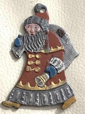 Christmas Tree Decoration Figurine Santa Claus Ornament Xmas Tin Figurine