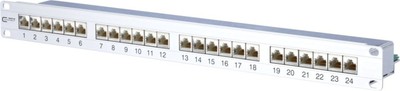 Metz Connect 24-Port Panel E-DAT C6A TN EDATC6A-MP24 Silber Kupfer 130855C-E-90