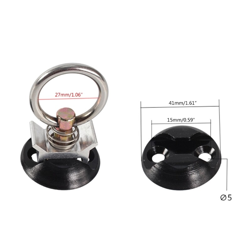 Heavy Duty Track Camper Tie Down Rings Accessories Quick Disconnect eBay