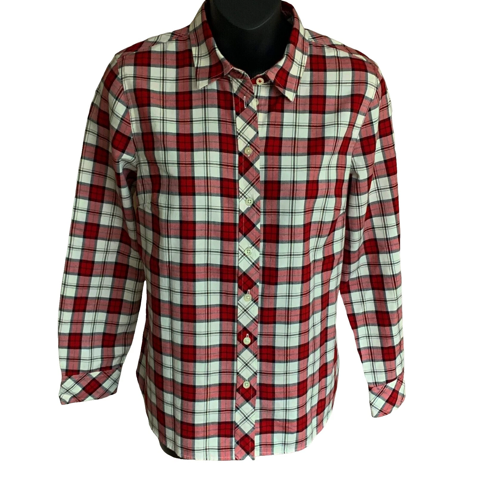 Talbots Cotton Plaid Petites Tops for Women