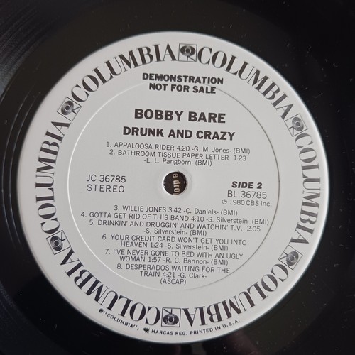 Bobby Bare – Drunk And Crazy (Columbia – JC 36785) white label demonstration - Imagen 4 de 4