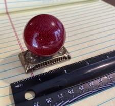 Vintage Red Gear Shifter Knob On Brass Base - Made In England 756 173 Unknown Vintage Red Gear Shifter Knob On Brass Base - Made In England 756 173 Unknown